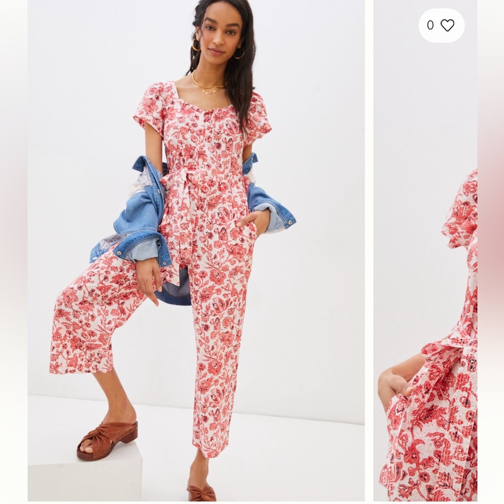 ANTHROPOLOGIE: Effie Floral Jumpsuit